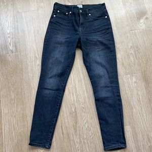 J Crew 9” Toothpick High Rise Faded Black Jean